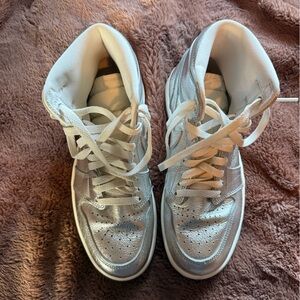 Unisex Metallic Silver Nike Air